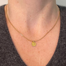 Load image into Gallery viewer, Small Vintage French St Christopher 18K Yellow Gold Charm Pendant
