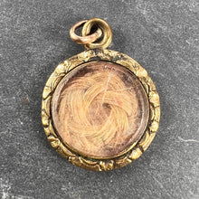 Load image into Gallery viewer, Gold Filled Blonde Hair Mourning Locket Charm Pendant
