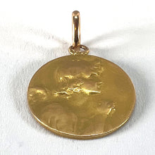 Load image into Gallery viewer, Antique French Robert Angel Praying 18 Karat Yellow Gold Medal Pendant
