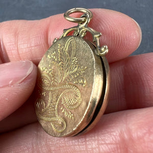9K Yellow Gold Filled Foiled Locket Charm Pendant