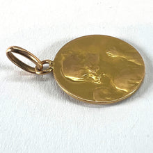Load image into Gallery viewer, Antique French Robert Angel Praying 18 Karat Yellow Gold Medal Pendant

