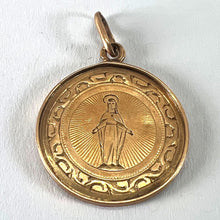 Load image into Gallery viewer, Antique French Virgin Mary 18K Rose Gold Medal Pendant
