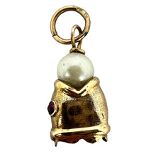 Load image into Gallery viewer, Fish Head 18K Yellow Gold Pearl Charm Pendant

