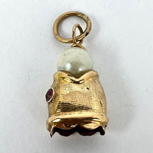 Load image into Gallery viewer, Fish Head 18K Yellow Gold Pearl Charm Pendant
