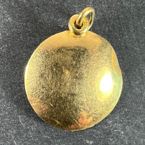 Vintage French Capricorn Starsign Zodiac 18K Yellow Gold Charm Medal Pendant