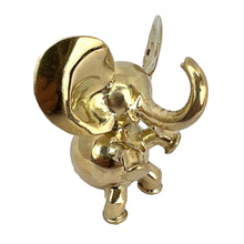 Load image into Gallery viewer, Large Lucky Elephant 14K Yellow Gold Charm Pendant
