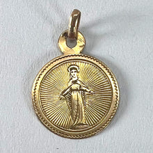 Load image into Gallery viewer, Antique French Virgin Mary 18K Yellow Gold Charm Medal Pendant
