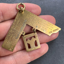 Load image into Gallery viewer, Large 18K Yellow Gold Masonic Charm Pendant
