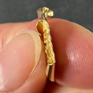 Vintage French Scorpio Scroll  Zodiac 18K Yellow Gold Charm Pendant
