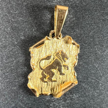 Load image into Gallery viewer, Vintage French Leo Scroll  Zodiac 18K Yellow Gold Charm Pendant
