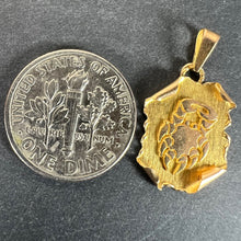 Load image into Gallery viewer, Vintage French Cancer Scroll  Zodiac 18K Yellow Gold Charm Pendant
