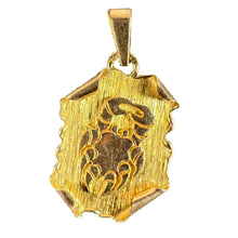 Load image into Gallery viewer, Vintage French Cancer Scroll  Zodiac 18K Yellow Gold Charm Pendant
