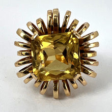 Load image into Gallery viewer, 8.42 Carat Citrine 18 Karat Yellow Gold Retro Spring Cocktail Ring
