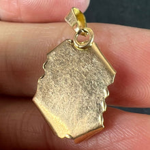 Load image into Gallery viewer, Vintage French Cancer Scroll  Zodiac 18K Yellow Gold Charm Pendant

