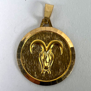 Vintage French Zodiac Ares 18K Yellow Gold Charm Pendant