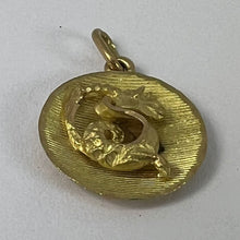 Load image into Gallery viewer, Vintage French Capricorn Starsign Zodiac 18K Yellow Gold Charm Medal Pendant
