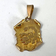Load image into Gallery viewer, Vintage French Scorpio Scroll  Zodiac 18K Yellow Gold Charm Pendant
