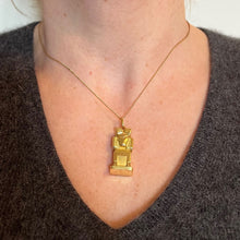 Load image into Gallery viewer, Large French Capricorn Zodiac Starsign 18K Yellow Gold Charm Pendant
