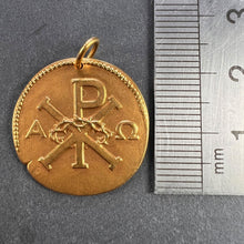 Load image into Gallery viewer, French Chi Rho Jesus Christ 18K Yellow Gold Medal Pendant
