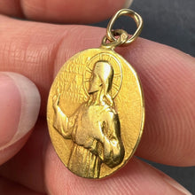 Load image into Gallery viewer, French Notre Dame du Mont Carmel 18 Karat Yellow Gold Medal Charm Pendant
