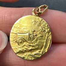 Load image into Gallery viewer, Vintage French St Christopher 18K Yellow Gold Charm Pendant
