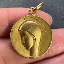Load image into Gallery viewer, French Trecy Virgin Mary 18K Yellow Gold Medal Charm Pendant
