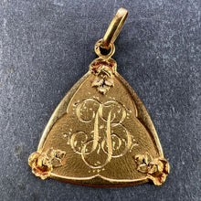Load image into Gallery viewer, French 18K Yellow Gold JB Initials Monogram Medal Pendant
