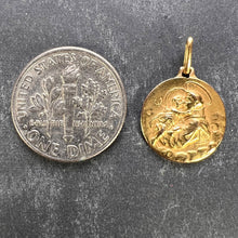Load image into Gallery viewer, French St Christopher 18K Yellow Gold Charm Medal Pendant
