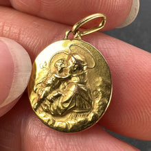 Load image into Gallery viewer, French St Christopher 18K Yellow Gold Charm Medal Pendant
