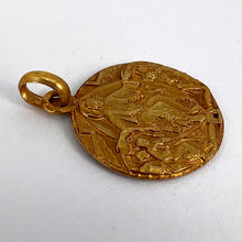 Load image into Gallery viewer, French Jesus Christ on Throne 18K Yellow Gold Medal Pendant
