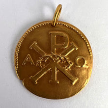 Load image into Gallery viewer, French Chi Rho Jesus Christ 18K Yellow Gold Medal Pendant
