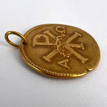 Load image into Gallery viewer, French Chi Rho Jesus Christ 18K Yellow Gold Medal Pendant
