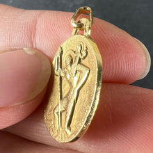 Load image into Gallery viewer, Augis Quentric French Saint Christopher 18K Yellow Gold Charm Pendant Medal
