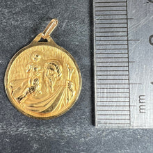 Load image into Gallery viewer, Vintage French Saint Christopher 18K Yellow Gold Charm Pendant Medal
