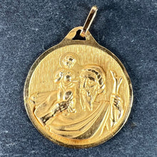 Load image into Gallery viewer, Vintage French Saint Christopher 18K Yellow Gold Charm Pendant Medal
