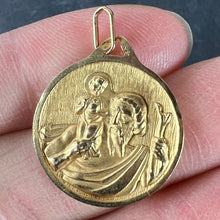 Load image into Gallery viewer, Vintage French Saint Christopher 18K Yellow Gold Charm Pendant Medal
