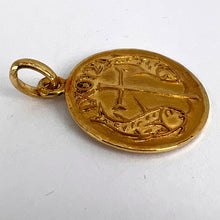 Load image into Gallery viewer, French Becker IXOYE Jesus Fish 18K Yellow Gold Medal Pendant
