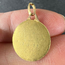 Load image into Gallery viewer, Vintage French Grun Saint Christopher 18K Yellow Gold Charm Pendant Medal
