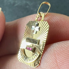 Load image into Gallery viewer, Augis Plus Qu’Hier 18K Yellow White Gold Enamel Ruby Love Charm Pendant
