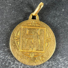 Load image into Gallery viewer, Antique French Laujan Virgin Mary 18K Yellow Gold Religious Medal Pendant Charm
