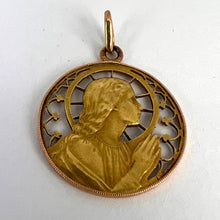 Load image into Gallery viewer, French Virgin Mary 18K Yellow Gold Charm Pendant
