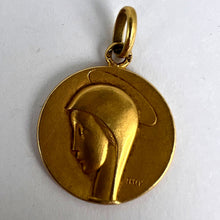 Load image into Gallery viewer, French Trecy Virgin Mary 18K Yellow Gold Medal Charm Pendant
