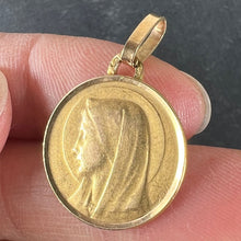 Load image into Gallery viewer, Antique French Dropsy Virgin Mary 18K Yellow Gold Medal Pendant Charm
