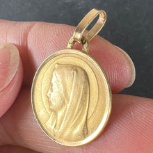 Load image into Gallery viewer, Antique French Dropsy Virgin Mary 18K Yellow Gold Medal Pendant Charm
