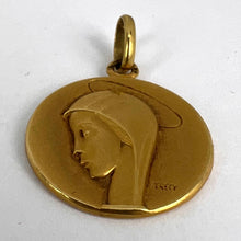 Load image into Gallery viewer, French Trecy Virgin Mary 18K Yellow Gold Medal Charm Pendant
