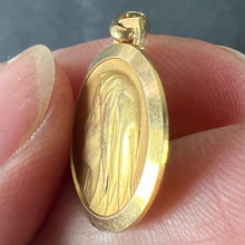 Load image into Gallery viewer, French Virgin Mary Notre Dame de Lourdes 18K Yellow Gold Religious Medal Pendant
