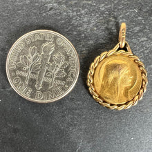 Load image into Gallery viewer, French Virgin Mary Rolled 18K Yellow Gold FIX Charm Pendant
