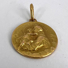 Load image into Gallery viewer, French St Christopher 18K Yellow Gold Charm Medal Pendant
