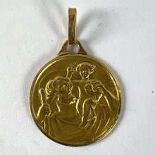 Load image into Gallery viewer, Vintage French Grun Saint Christopher 18K Yellow Gold Charm Pendant Medal
