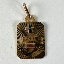 Load image into Gallery viewer, Augis Plus Qu’Hier 18K Yellow White Gold Enamel Ruby Love Charm Pendant
